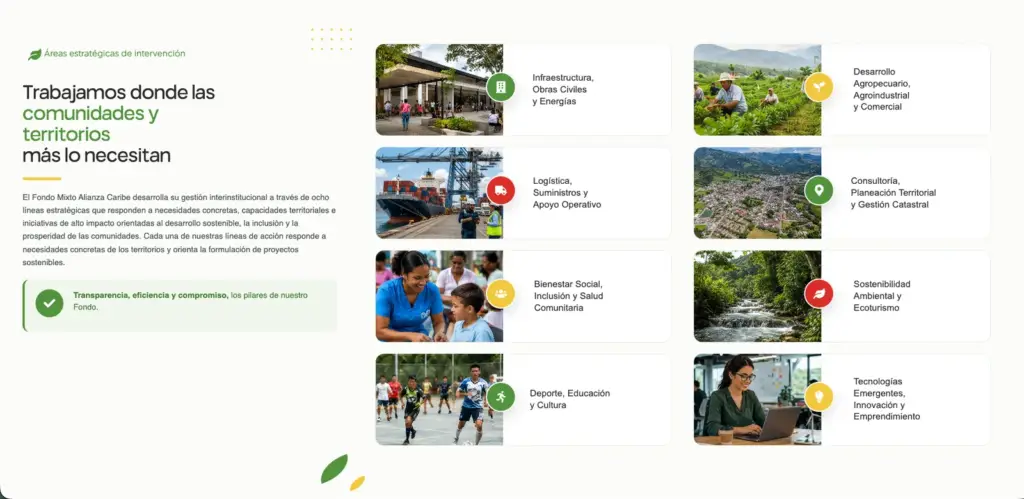 Líneas estratégicas de acción del Fondo Mixto Alianza Caribe