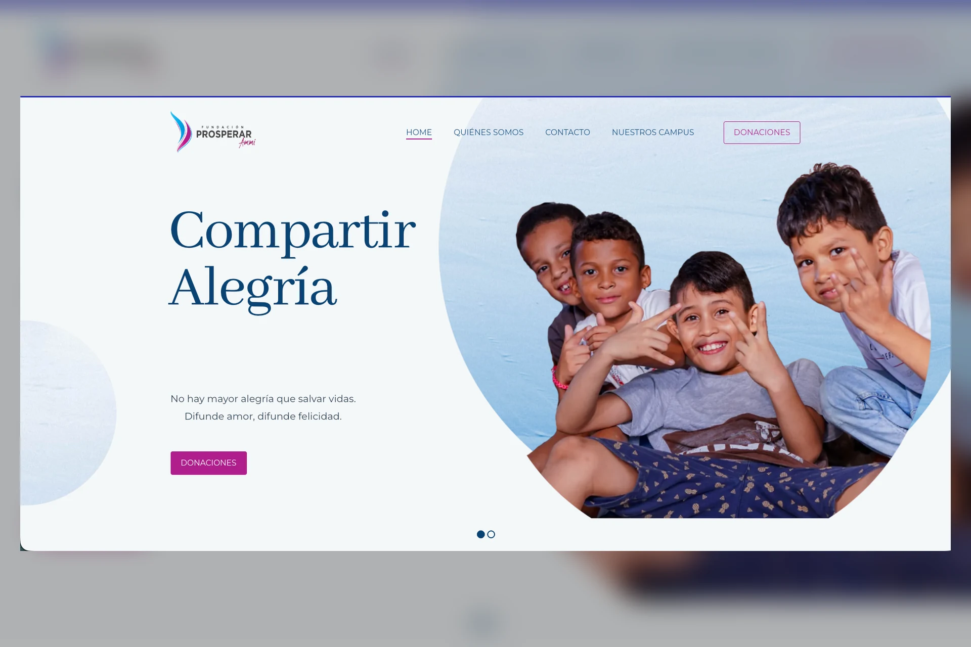 Fundación Prosperar Ammi — Diseño y desarrollo web