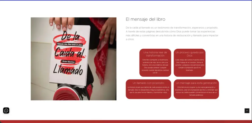Página del libro De la Caída al Llamado de Víctor Sánchez