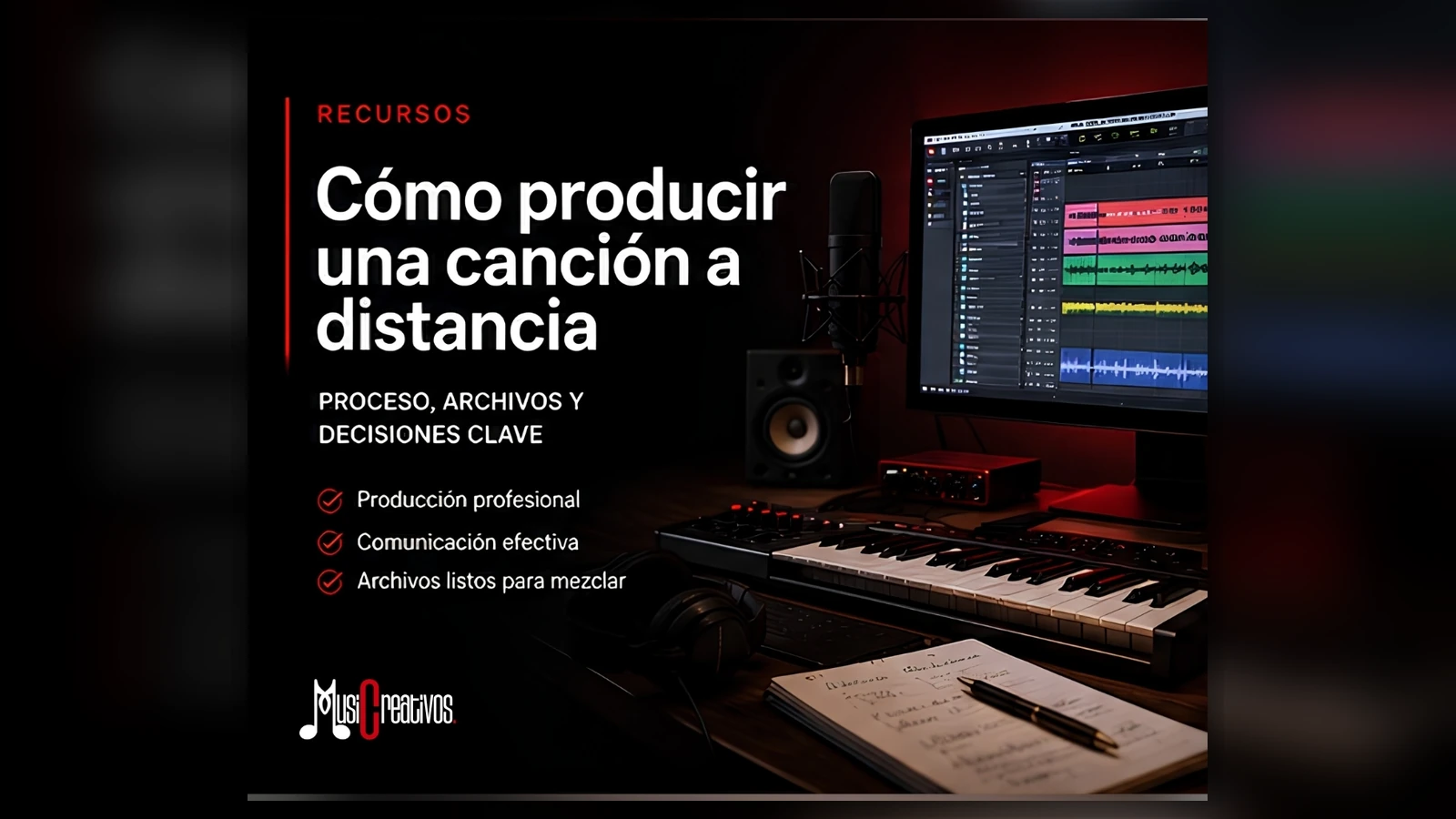 Producción musical a distancia con archivos y decisiones creativas