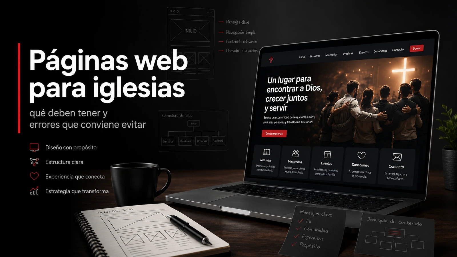 Diseño de páginas web para iglesias con estructura y estrategia digital