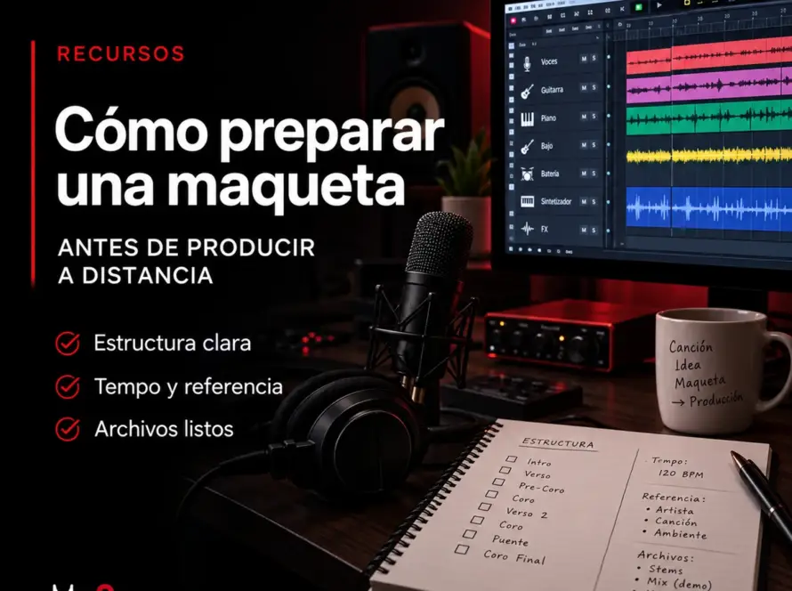 Cómo preparar una maqueta para producción musical online