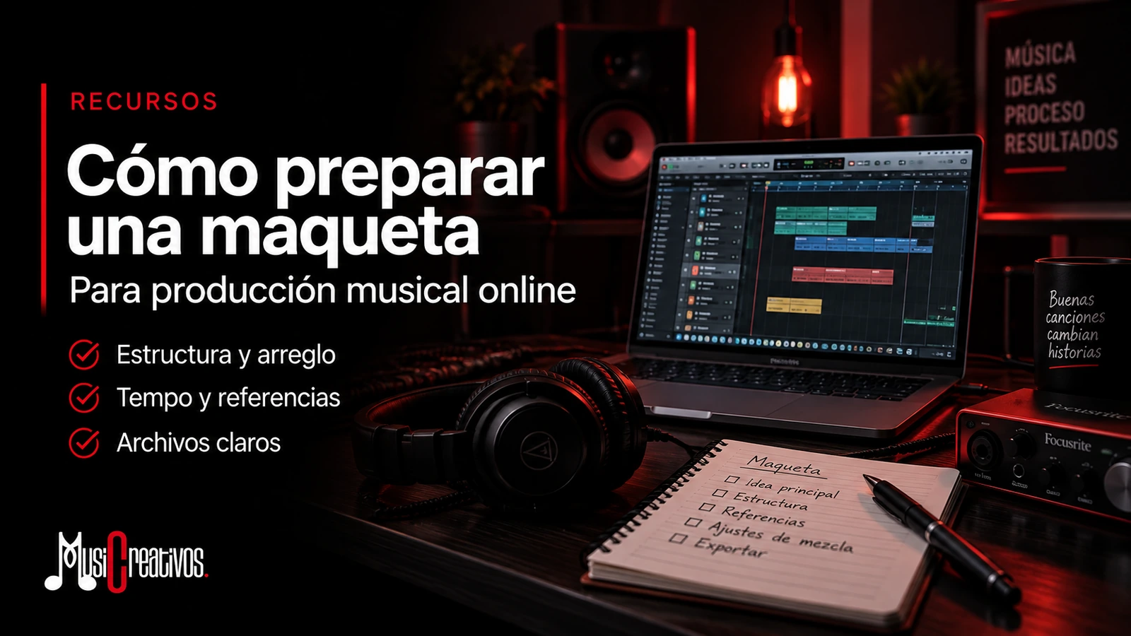 Cómo preparar una maqueta para producción musical online